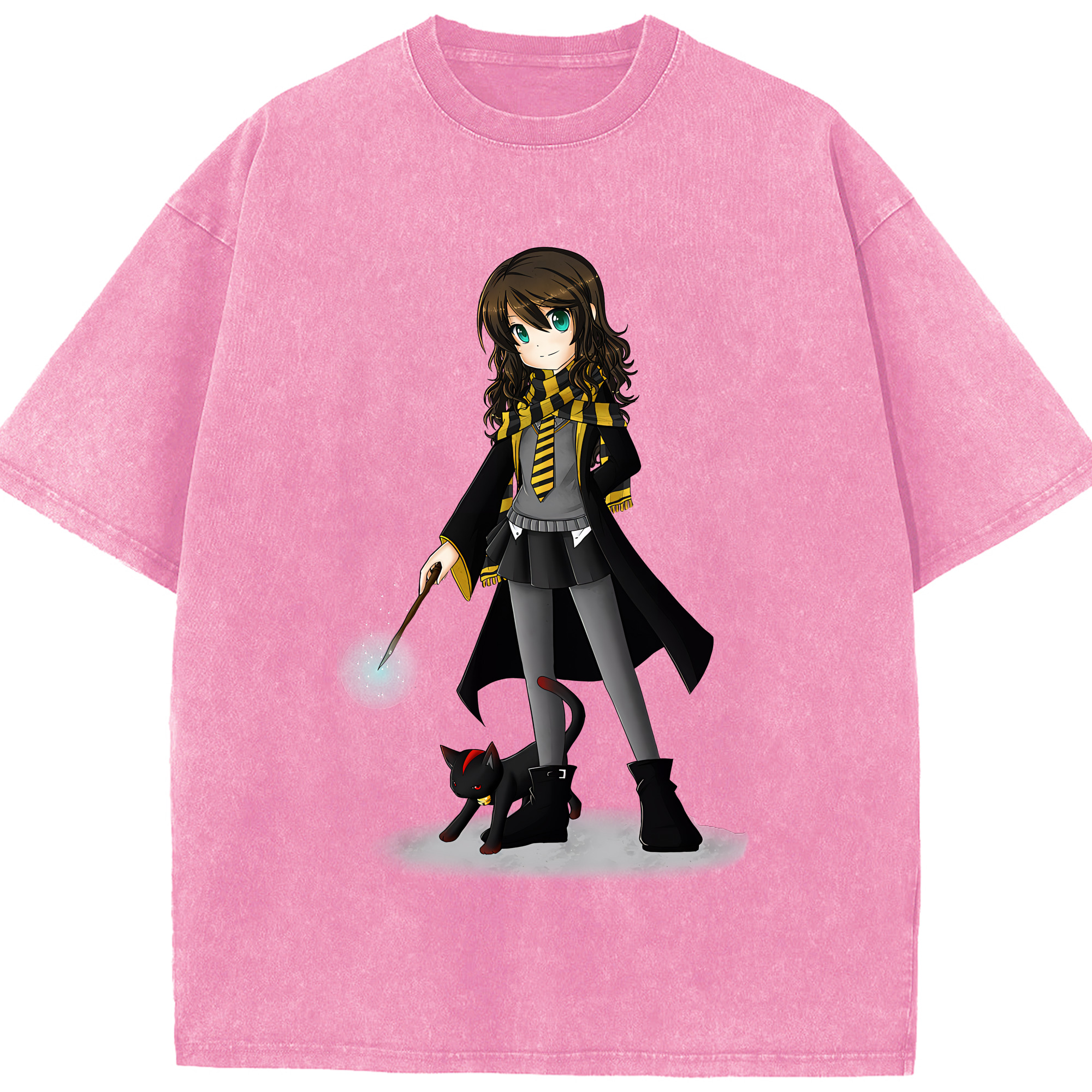（画像用） Harry Potter ハリー・ポッターシリーズ 綿100% ヴィンテージ風 半袖Tシャツ（フロントプリント）